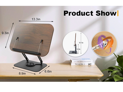 SUNCHHAYA New Book Reading Stand With Adjustable Height-Angle (R51_Brown)