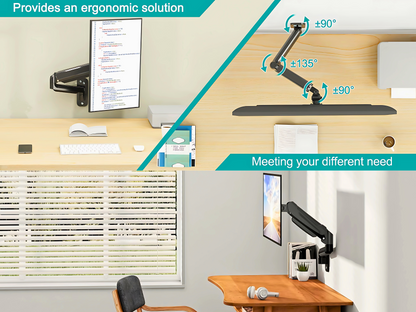 SUNCHHAYA Wall Mounted Arm for Desk, Wall Mounted Monitor Stand