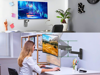 SUNCHHAYA Wall Mounted Arm for Desk, Wall Mounted Monitor Stand