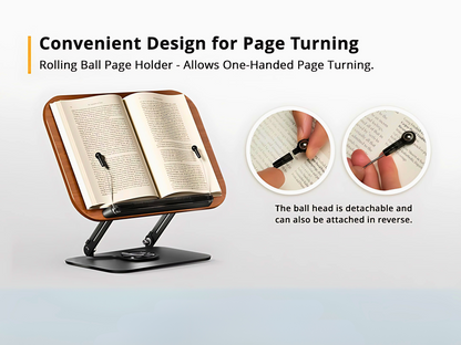 SUNCHHAYA New Book Reading Stand With Adjustable Height-Angle (R51_Brown)