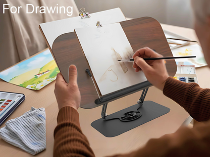 SUNCHHAYA New Book Reading Stand With Adjustable Height-Angle (R51_Brown)