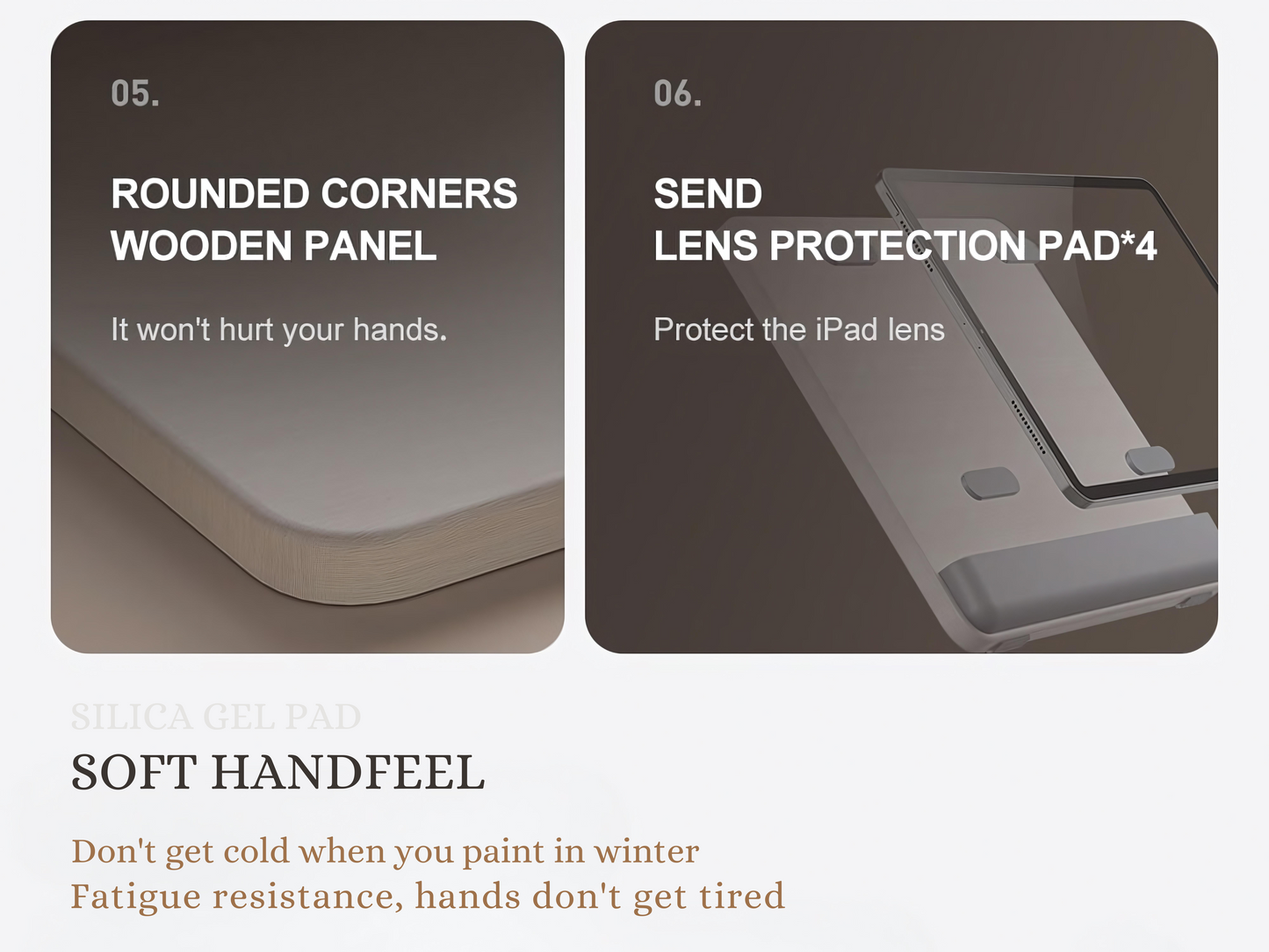 SUNCHHAYA Ipad Stand-Adjustable Reading, Writing & Drawing Stand with Soft Wrist Pad, 4 Pieces Of Silica pads Included (P29)