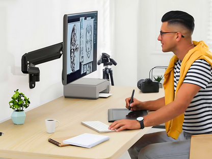 SUNCHHAYA Wall Mounted Arm for Desk, Wall Mounted Monitor Stand