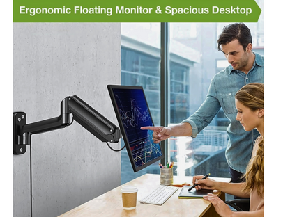 SUNCHHAYA Wall Mounted Arm for Desk, Wall Mounted Monitor Stand