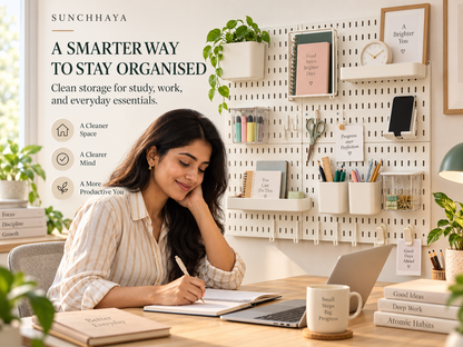 SUNCHHAYA Peg Board, Pegboard for Wall Organizer (White, 56x56 CM)