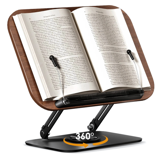 SUNCHHAYA New Book Reading Stand With Adjustable Height-Angle (R51_Brown)