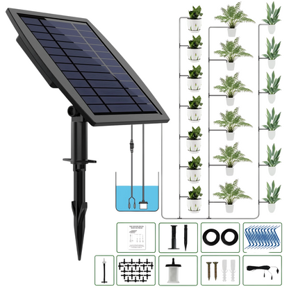 SUNCHHAYA Solar Powered Irrigation System Kit, 20 Plants Automatic Watering System