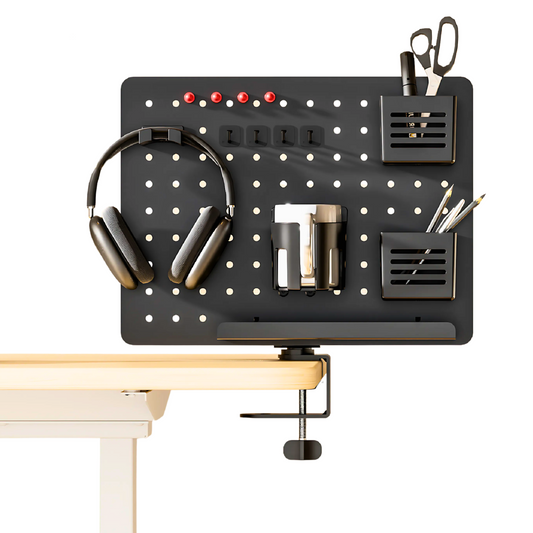 SUNCHHAYA Rotating Metal PegBoard For Table Mount (Metal, 42x40 CM)