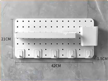 SUNCHHAYA Peg Board, Pegboard for Wall Organizer (White, Size :- 63x42 CM)