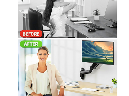 SUNCHHAYA Wall Mounted Arm for Desk, Wall Mounted Monitor Stand