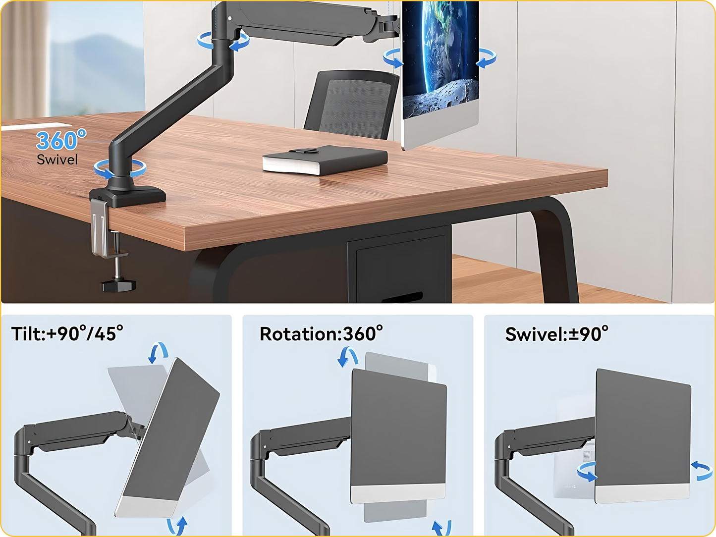 SUNCHHAYA Single Monitor Arm for Desk