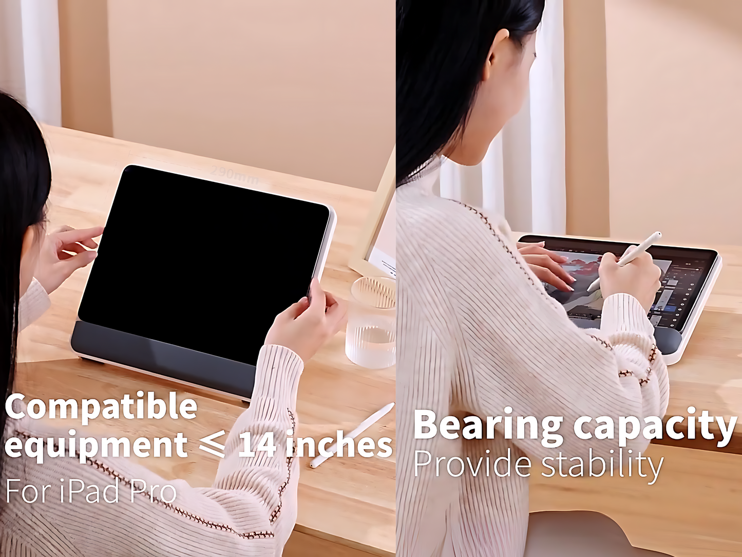 SUNCHHAYA Ipad Stand-Adjustable Reading, Writing & Drawing Stand with Soft Wrist Pad, 4 Pieces Of Silica pads Included (P29)