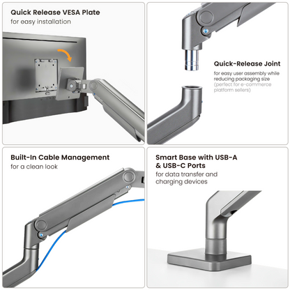 SUNCHHAYA Heavy Duty Monitor Arm for Desk
