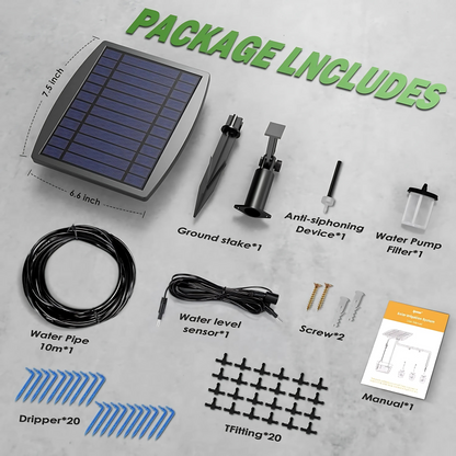 SUNCHHAYA Solar Powered Irrigation System Kit, 20 Plants Automatic Watering System
