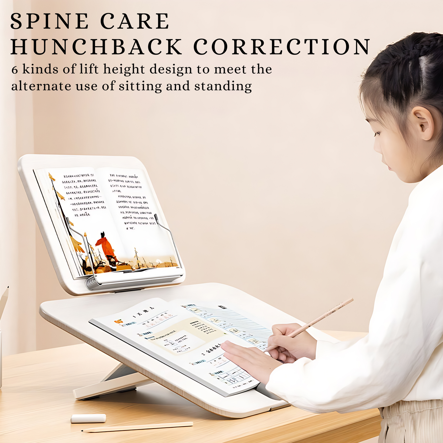 SUNCHHAYA New Dual Reading And Writing Stand With Adjustable Height-Angle (YD-13S_PRO)