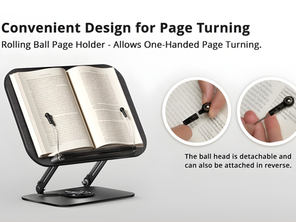 SUNCHHAYA New Book Reading Stand With Adjustable Height-Angle (R51_Black)