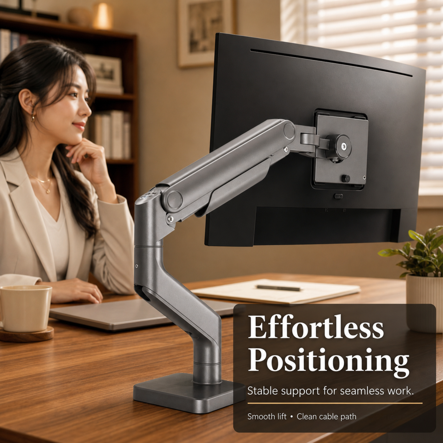 SUNCHHAYA Heavy Duty Monitor Arm for Desk