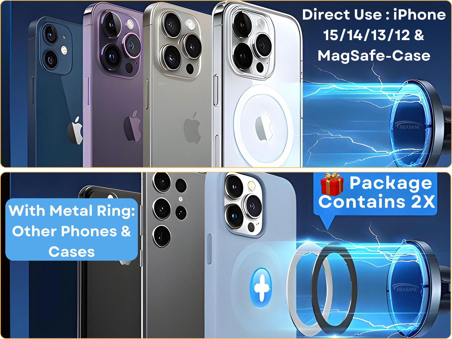 SUNCHHAYA Dual Magnetic Mobile Holder for Gym