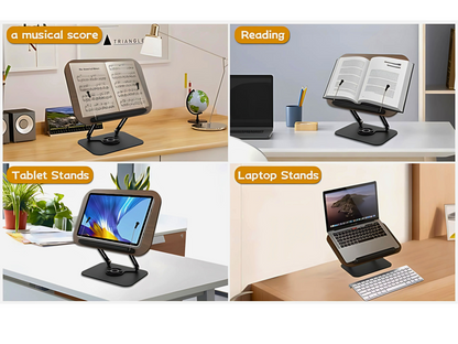 SUNCHHAYA New Book Reading Stand With Adjustable Height-Angle (R51_Brown)