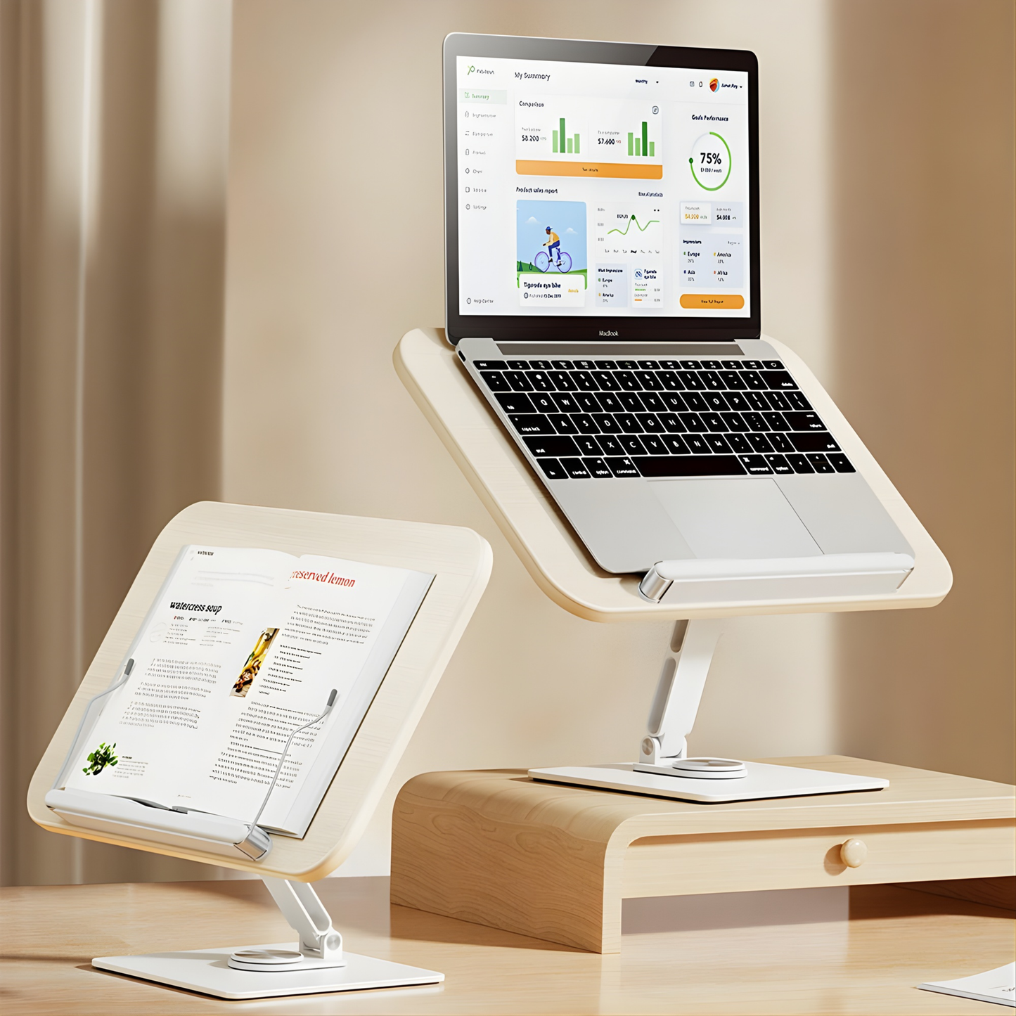 SUNCHHAYA (YD-11) 360° Rotatable Adjustable Book & Laptop Stand