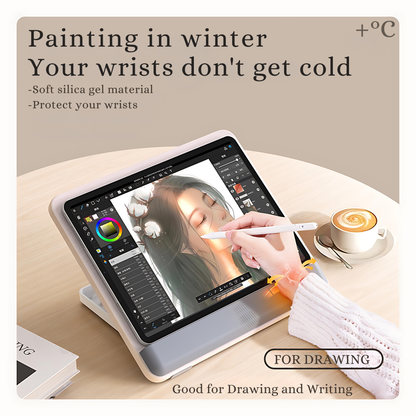 SUNCHHAYA Ipad Stand-Adjustable Reading, Writing & Drawing Stand with Soft Wrist Pad, 4 Pieces Of Silica pads Included (P29)