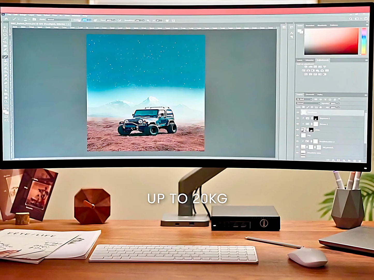 SUNCHHAYA Heavy Duty Monitor Arm for Desk