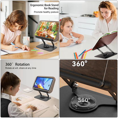 SUNCHHAYA New Book Reading Stand With Adjustable Height-Angle (R51_Brown)