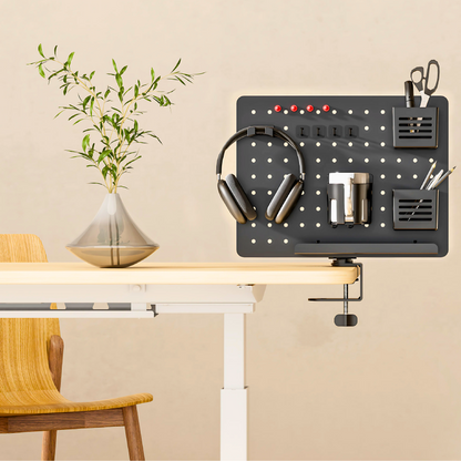 SUNCHHAYA Rotating Metal PegBoard For Table Mount (Metal, 42x40 CM)