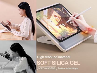 SUNCHHAYA Ipad Stand-Adjustable Reading, Writing & Drawing Stand with Soft Wrist Pad, 4 Pieces Of Silica pads Included (P29)