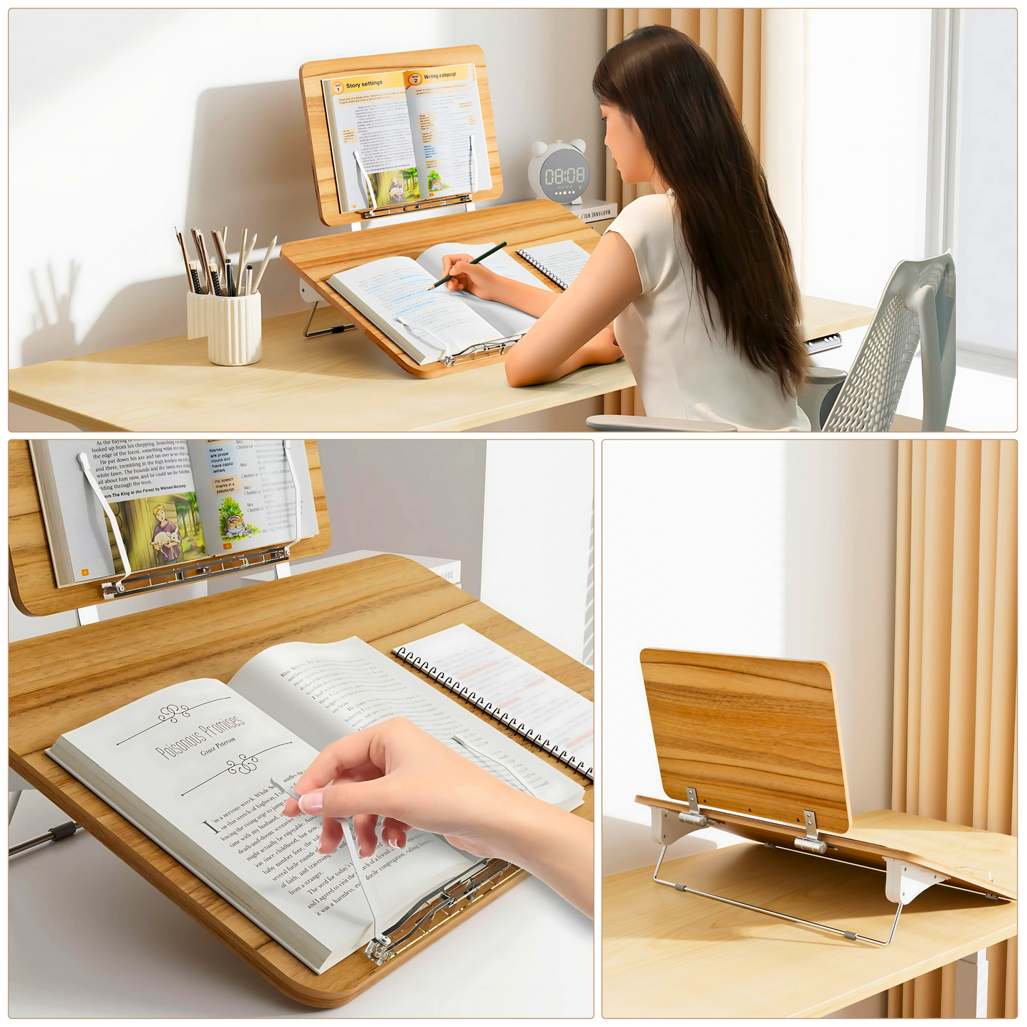 SUNCHHAYA New Dual Reading And Writing Stand With Adjustable Height-Angle (BG-5LW)