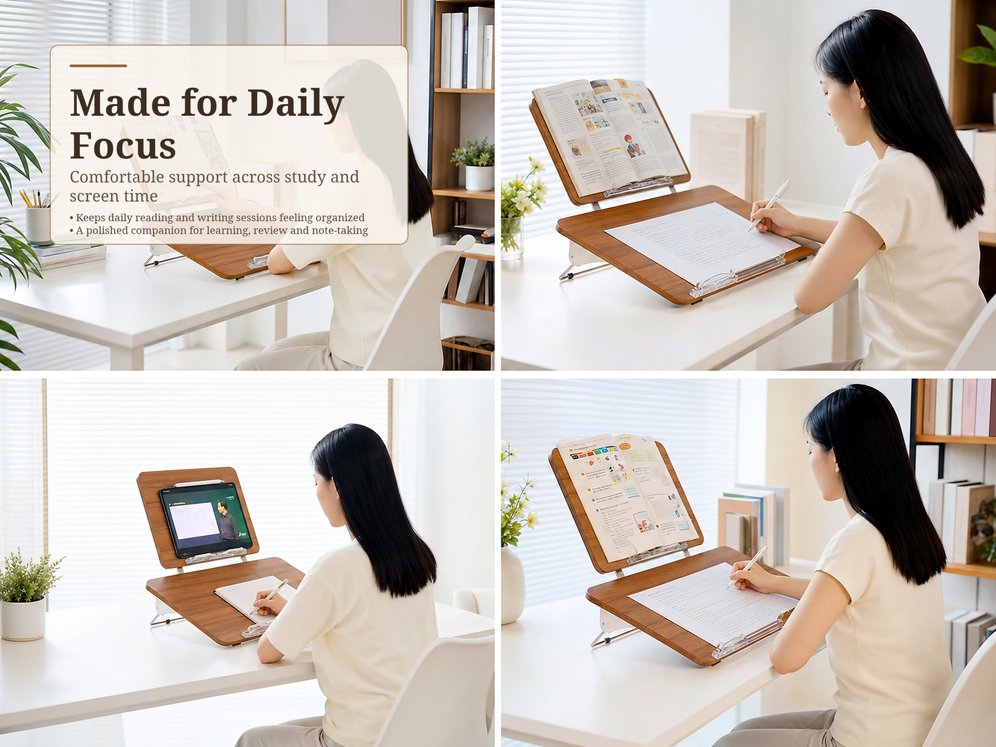 SUNCHHAYA BG-5LW New Dual Reading And Writing Stand With Adjustable Height-Angle