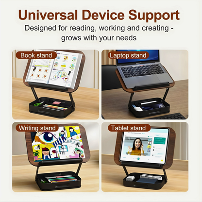 SUNCHHAYA Book Reading Stand With Holder Adjustable Height-Angle (R51H)