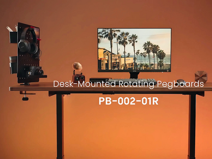 SUNCHHAYA Rotating Metal PegBoard For Table Mount (Metal, 42x40 CM)