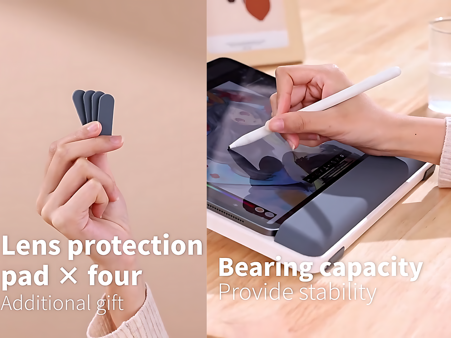 SUNCHHAYA Ipad Stand-Adjustable Reading, Writing & Drawing Stand with Soft Wrist Pad, 4 Pieces Of Silica pads Included (P29)