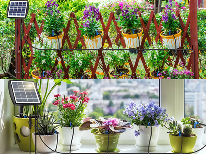 SUNCHHAYA Solar Powered Irrigation System Kit, 20 Plants Automatic Watering System