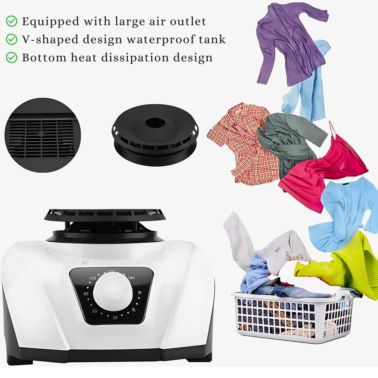 SUNCHHAYA Electric Clothes Dryer Rack – Auto-Off, Stainless Steel Frame, Waterproof Cover