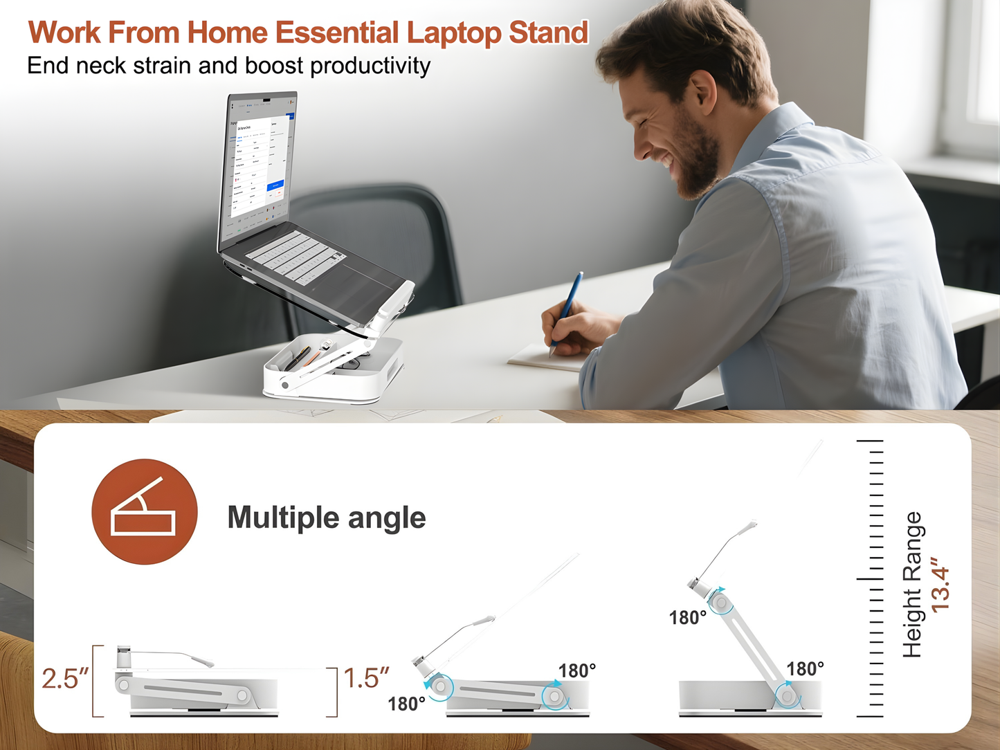SUNCHHAYA Acrylic Book Reading Stand With Holder Adjustable Height-Angle (R22H)