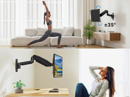 SUNCHHAYA Wall Mounted Arm for Desk, Wall Mounted Monitor Stand