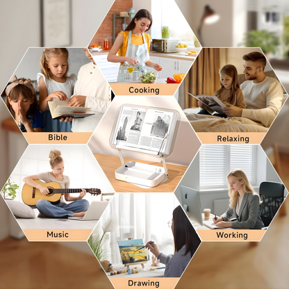 SUNCHHAYA Acrylic Book Reading Stand With Holder Adjustable Height-Angle (R22H)