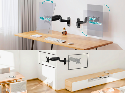 SUNCHHAYA Wall Mounted Arm for Desk, Wall Mounted Monitor Stand