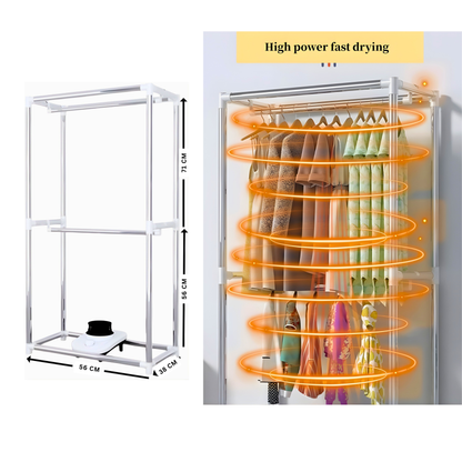 SUNCHHAYA Electric Clothes Dryer Rack – Auto-Off, Stainless Steel Frame, Waterproof Cover