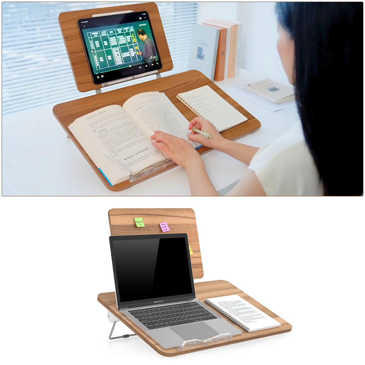 SUNCHHAYA New Dual Reading And Writing Stand With Adjustable Height-Angle (BG-5LW)