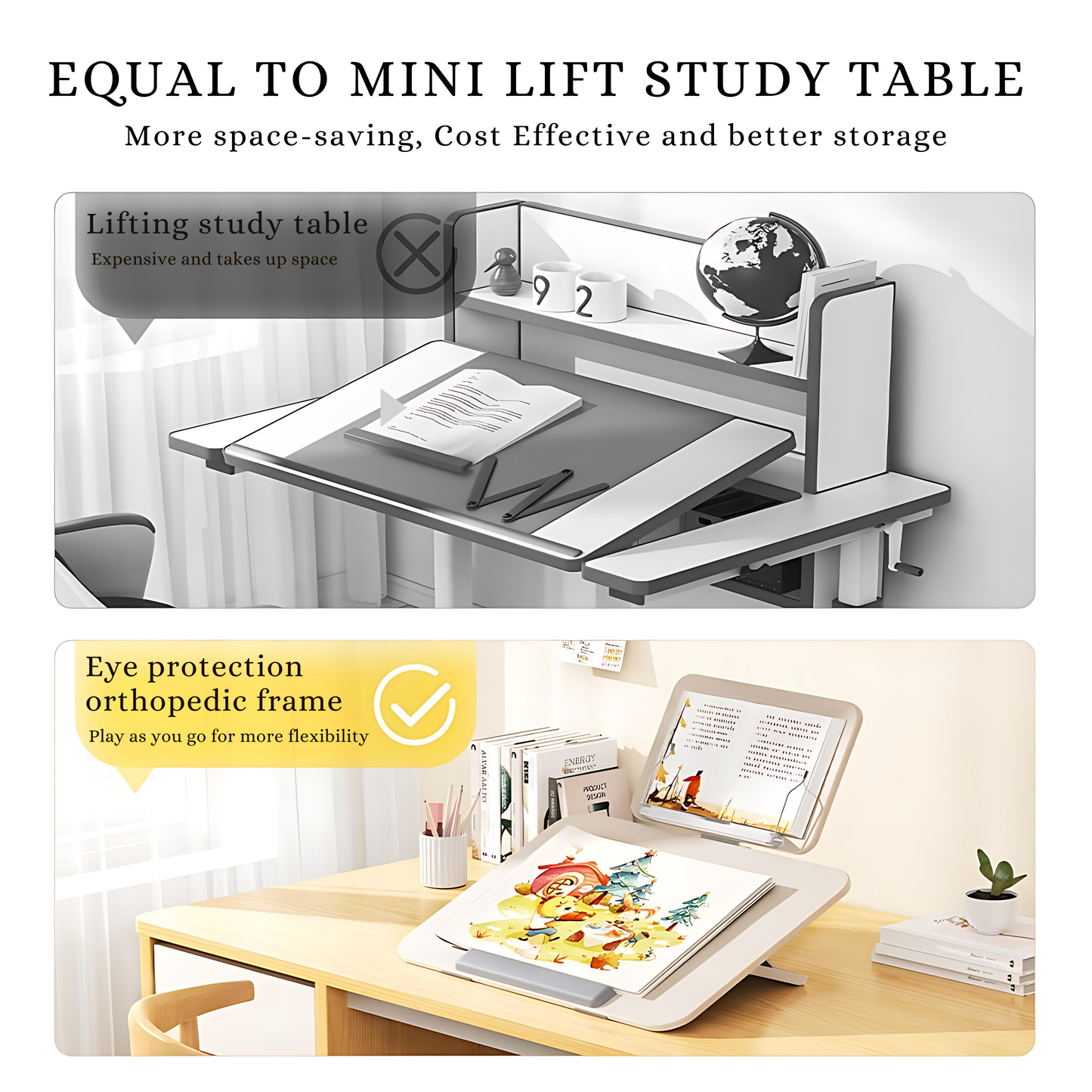 SUNCHHAYA New Dual Reading And Writing Stand With Adjustable Height-Angle (YD-13S_PRO)