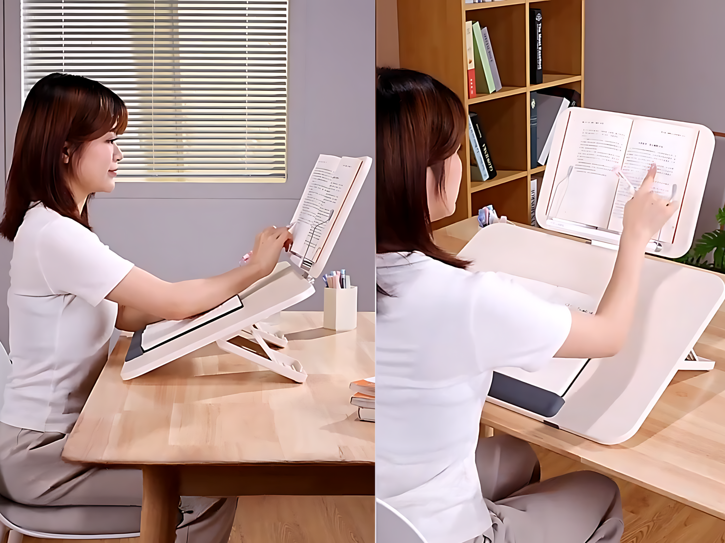 SUNCHHAYA New Dual Reading And Writing Stand With Adjustable Height-Angle (YD-13S_PRO)