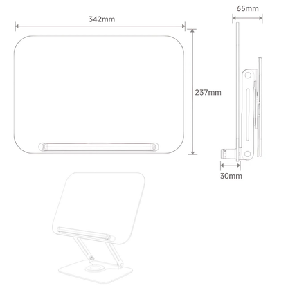 SUNCHHAYA Acrylic Book Reading Stand With Adjustable Height-Angle (R22)