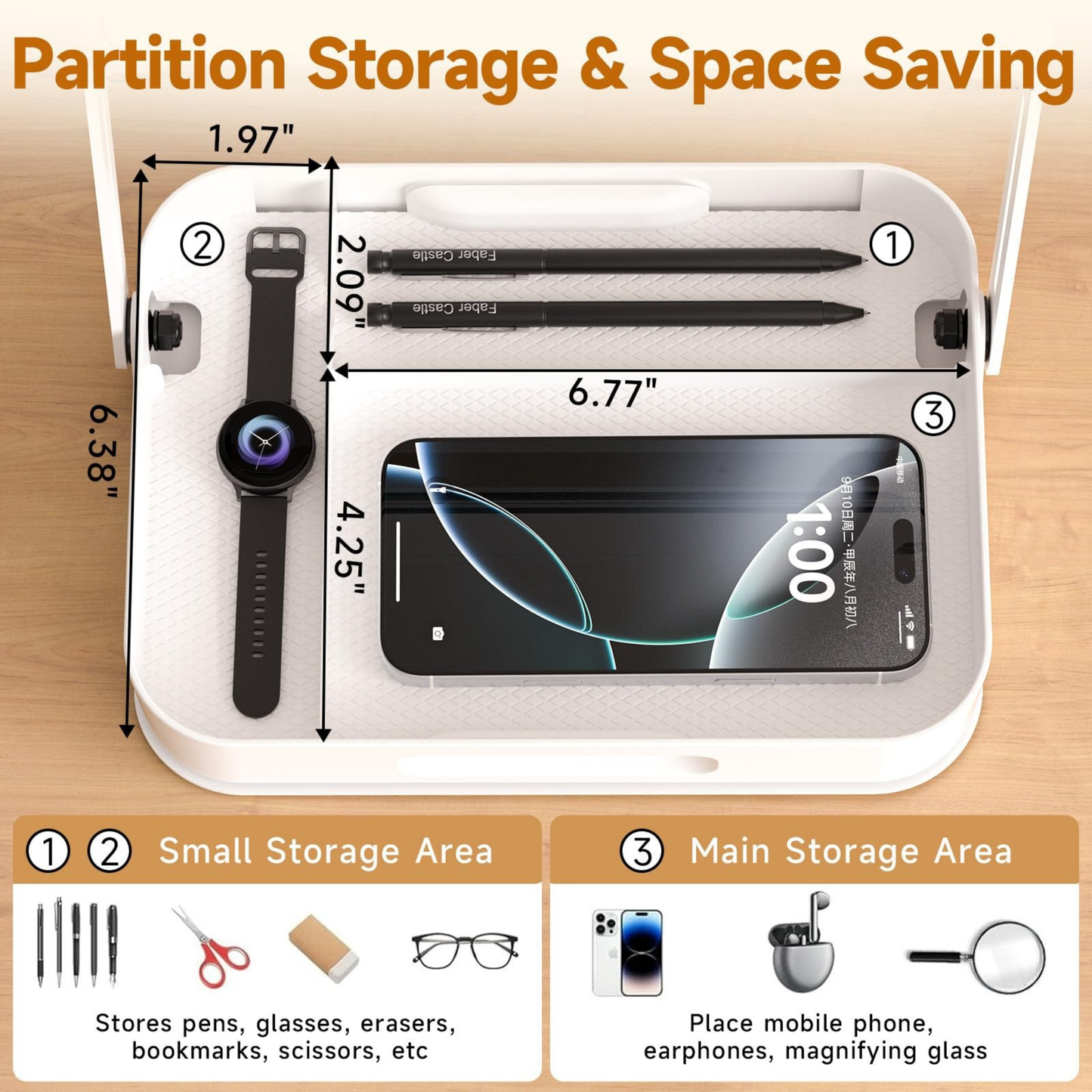 SUNCHHAYA Acrylic Book Reading Stand With Holder Adjustable Height-Angle (R22H)