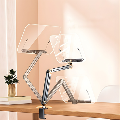 SUNCHHAYA Transparent Acrylic 360° Rotating Reading Stand Adjustable Height Book Holder