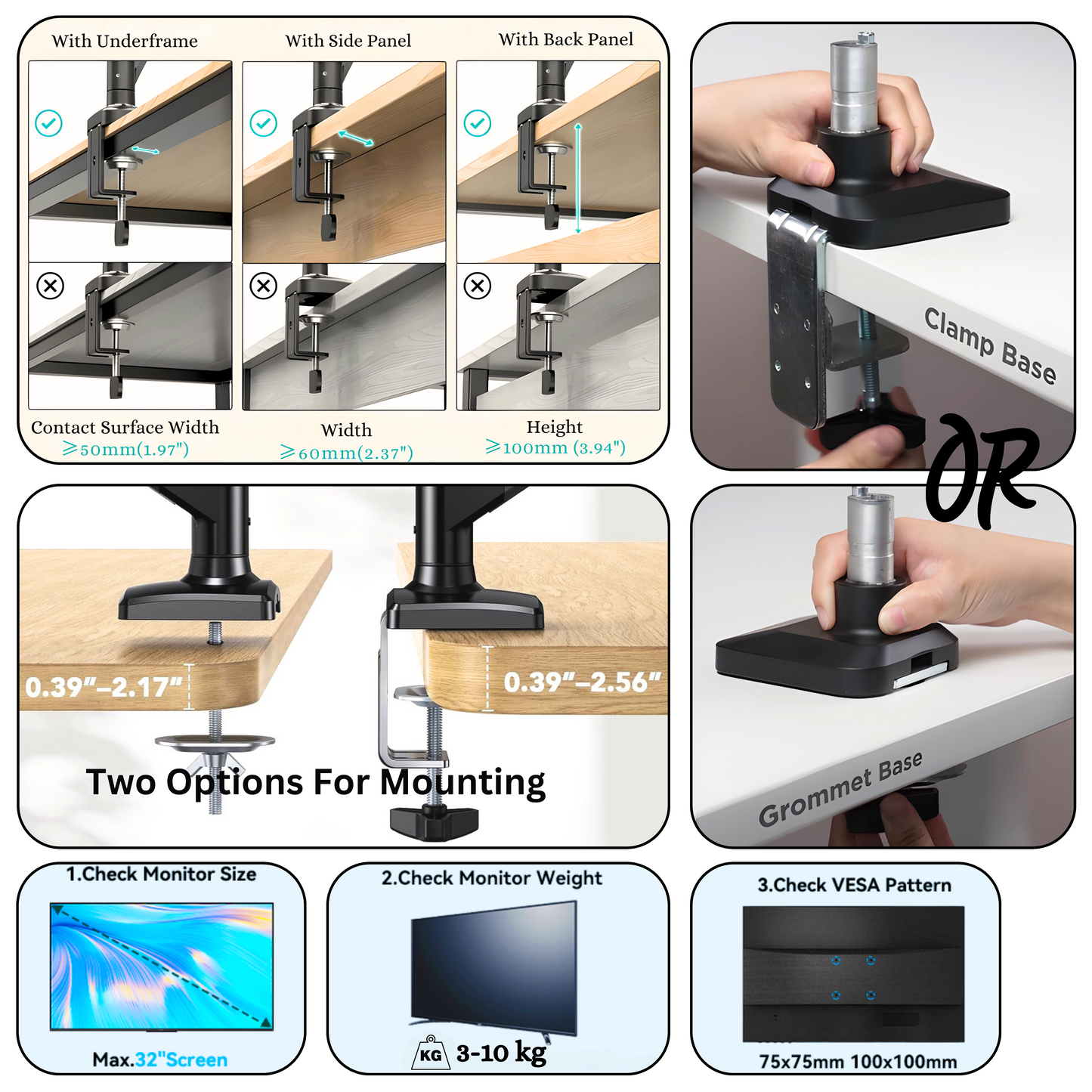 SUNCHHAYA Single Monitor Arm for Desk