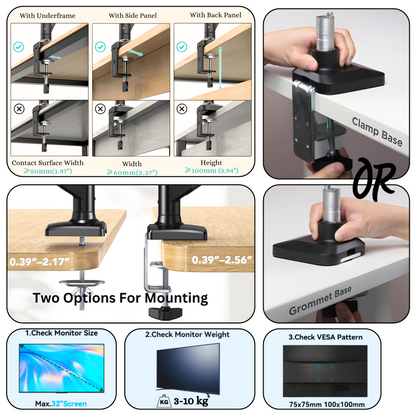 SUNCHHAYA Single Monitor Arm for Desk