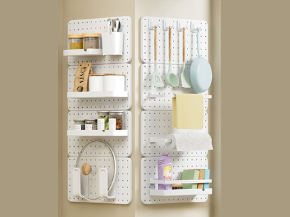 SUNCHHAYA Peg Board, Pegboard for Wall Organizer (White, Size :- 63x42 CM)